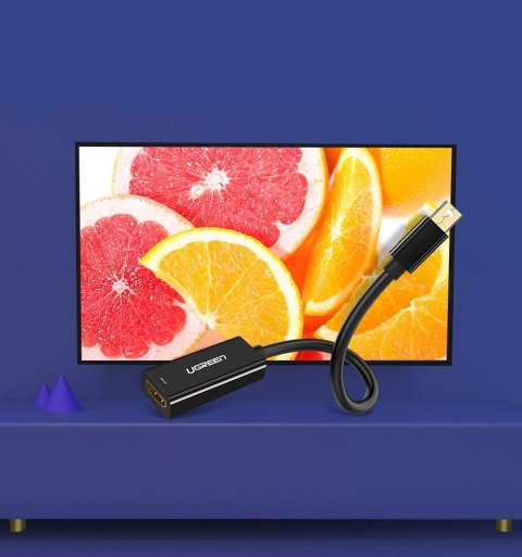 Adapter przejściówka FHD Mini DisplayPort (męski) na HDMI (żeński) biały UGREEN