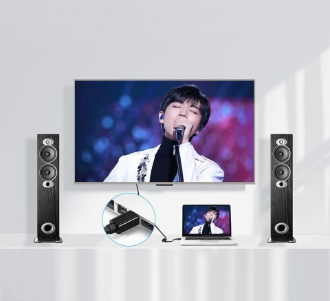 Adapter przejściówka FHD Mini DisplayPort (męski) na HDMI (żeński) biały UGREEN