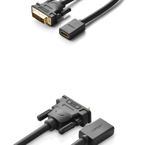 Adapter przejściówka z HDMI (żeński) do DVI (męski) 0.15m czarny UGREEN