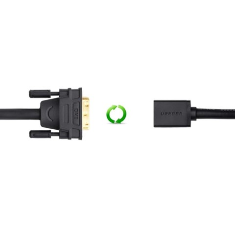 Adapter przejściówka z HDMI (żeński) do DVI (męski) 0.15m czarny UGREEN