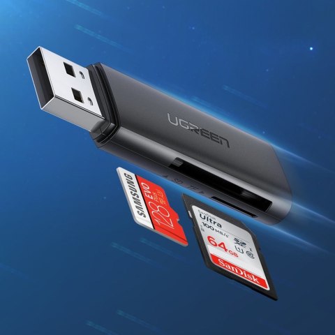 Czytnik kart pamięci SD TF do komputera USB 3.0 czarny UGREEN