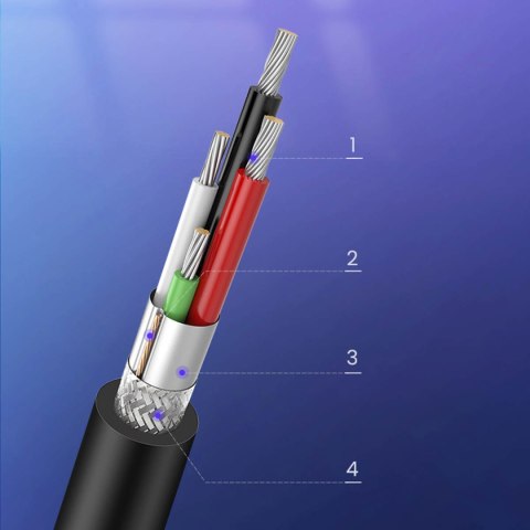 Długi kabel przewód do drukarki USB-A - USB-B 480Mb/s 5m czarny UGREEN