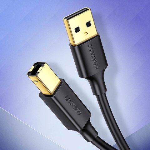 Długi kabel przewód do drukarki USB-A - USB-B 480Mb/s 5m czarny UGREEN