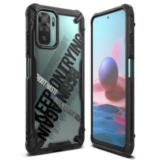 Etui pancerny pokrowiec z ramką Xiaomi Redmi Note 10 / 10S Fusion X Design Cross czarny Ringke