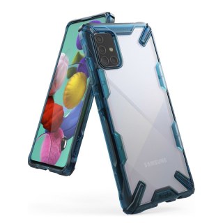 Etui pokrowiec pancerny Fusion X z ramką do Galaxy M31s niebieski Ringke