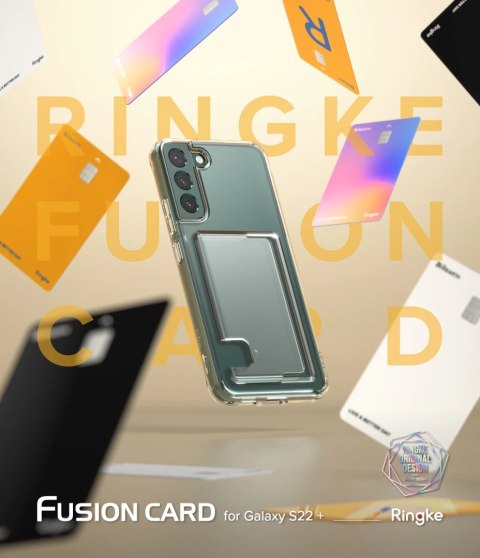 Etui z kieszonką na kartę dokumenty do Galaxy S22+ Fusion Card przezroczysty Ringke