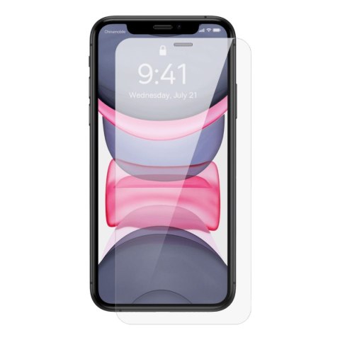 Szkło hartowane do iPhone 11 / XR z osłoną na głośnik 0.4mm ZESTAW BASEUS