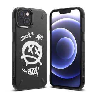 Wytrzymałe etui pokrowiec iPhone 13 mini Onyx Design Graffiti czarny Ringke