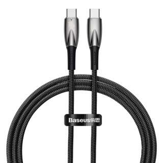 Wytrzymały elastyczny kabel do szybkiego ładowania USB-C 100W 1m czarny BASEUS