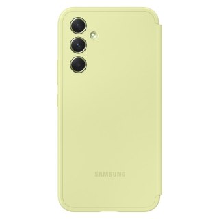 Etui pokrowiec z klapką okienkiem portfel na kartę Galaxy A54 5G Smart View Wallet limonkowe SAMSUNG