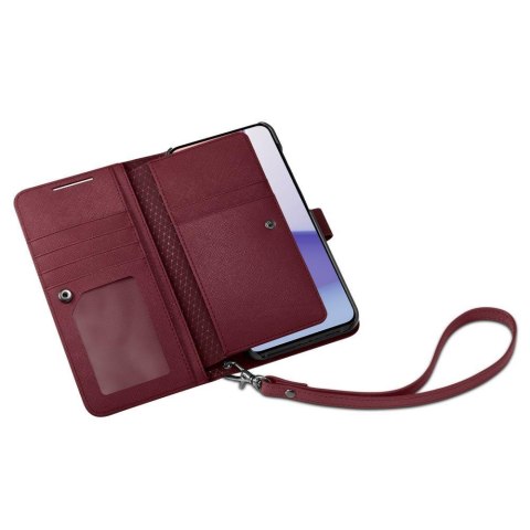 Etui z portfelem i kieszonka na kartę Galaxy S23+ Wallet S Plus burgundowe SPIGEN