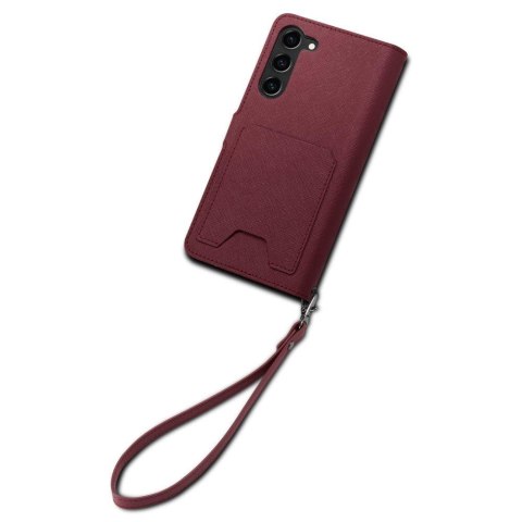 Etui z portfelem i kieszonka na kartę Galaxy S23+ Wallet S Plus burgundowe SPIGEN