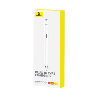 Rysik stylus do iPad z aktywną wymienną końcówką Smooth Writing 2 + kabel USB-A biały BASEUS