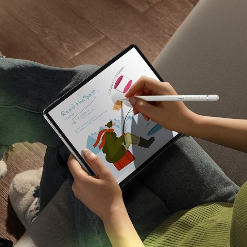 Rysik stylus do iPad z aktywną wymienną końcówką Smooth Writing 2 + kabel USB-A biały BASEUS