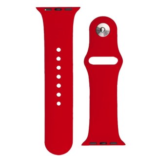 Silikonowy pasek do zegarka Apple Watch 2-9/SE 38/40/41mm Silicone Strap APS czerwony HURTEL