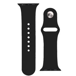 Silikonowy pasek do zegarka Apple Watch Ultra 2-9/SE 42/44/45mm Silicone Strap APS czarny HURTEL