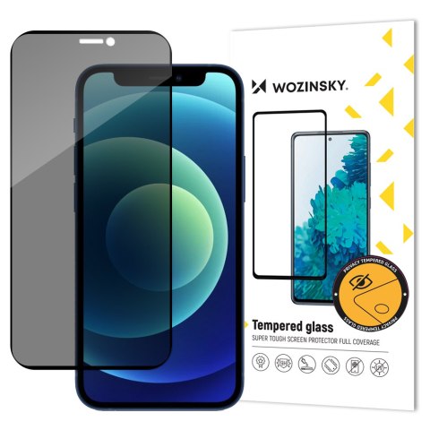 Szkło hartowane do iPhone 12 Pro Max z filtrem Anti Spy Privacy Glass prywatyzujące WOZINSKY