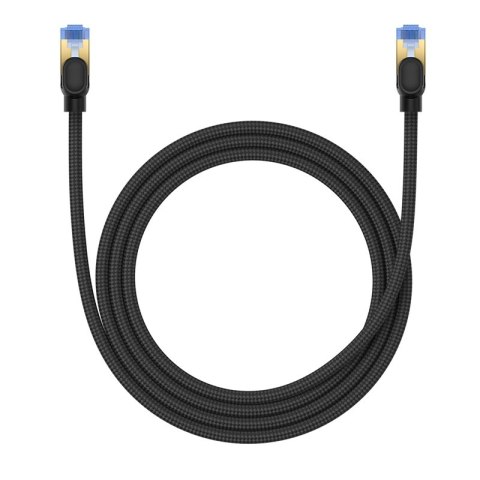 Szybki kabel sieciowy LAN RJ45 cat.7 10Gbps plecionka 1.5m czarny BASEUS