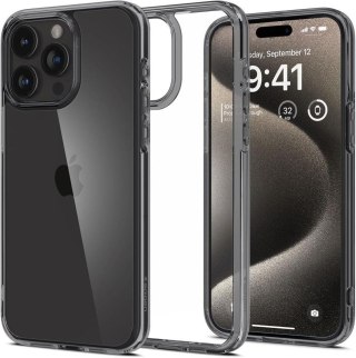 Etui Ultra Hybrid na iPhone 15 Pro Max przezroczysto-szare SPIGEN