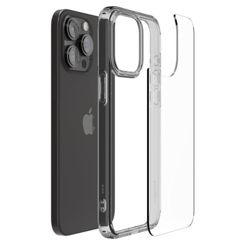 Etui Ultra Hybrid na iPhone 15 Pro Max przezroczysto-szare SPIGEN