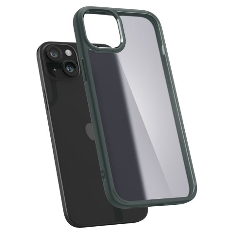 Etui Ultra Hybrid na iPhone 15 ciemnozielone SPIGEN