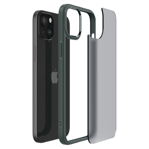 Etui Ultra Hybrid na iPhone 15 ciemnozielone SPIGEN