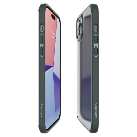 Etui Ultra Hybrid na iPhone 15 ciemnozielone SPIGEN