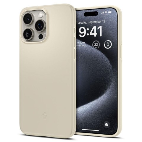 Etui ochronne do iPhone 15 Pro Thin Fit beżowe SPIGEN