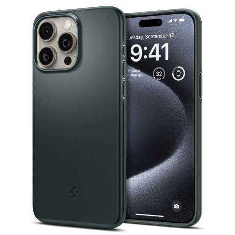 Etui ochronne do iPhone 15 Pro Thin Fit zielone SPIGEN