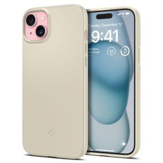 Etui ochronne do iPhone 15 Thin Fit beżowe SPIGEN