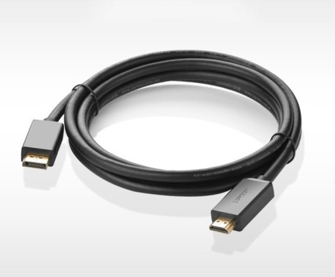 Kabel przewód jednokierunkowy z DisplayPort na HDMI 4K 30Hz 32 AWG 2 m czarny UGREEN