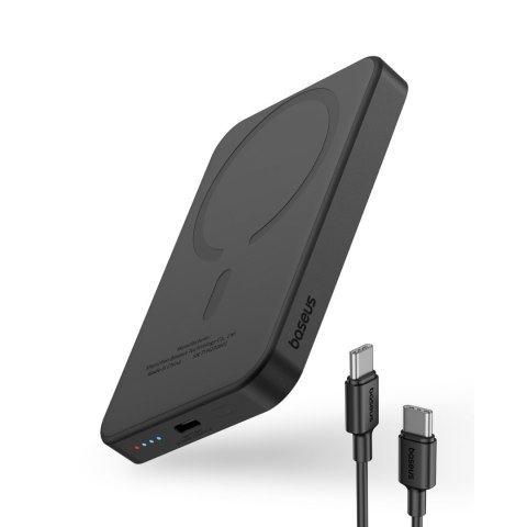 Mini powerbank 5000mAh 20W + kabel USB-C 20V / 3A czarny BASEUS