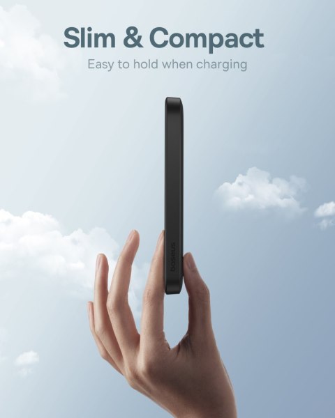 Mini powerbank 5000mAh 20W + kabel USB-C 20V / 3A czarny BASEUS