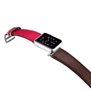 Pasek bransoleta do Apple Watch 42 / 44 / 45mm brązowo-różowy ICARER