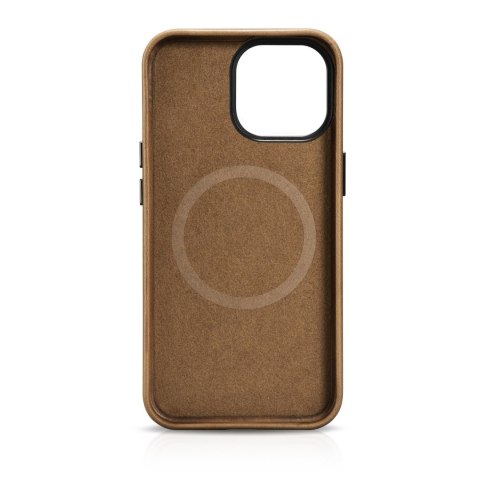 Skórzane etui iPhone 14 Pro magnetyczne z MagSafe Oil Wax Premium Leather Case jasny brąz ICARER