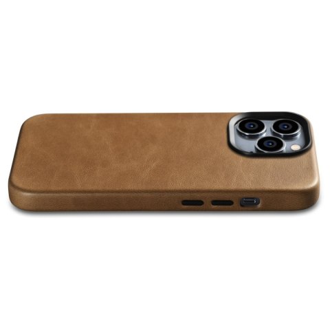 Skórzane etui iPhone 14 Pro magnetyczne z MagSafe Oil Wax Premium Leather Case jasny brąz ICARER