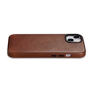 Skórzane etui iPhone 14 magnetyczne z MagSafe Oil Wax Premium Leather Case brąz ICARER