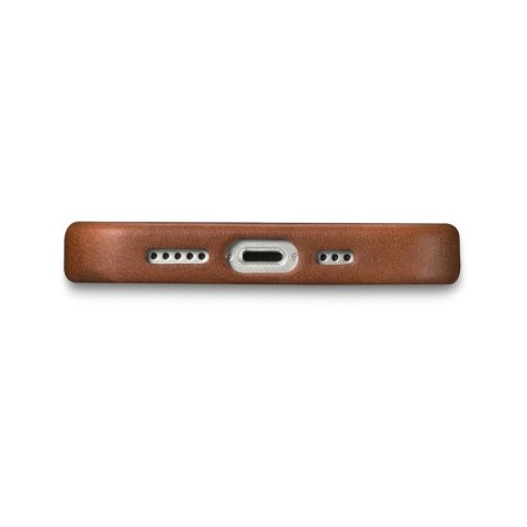 Skórzane etui iPhone 14 magnetyczne z MagSafe Oil Wax Premium Leather Case brąz ICARER