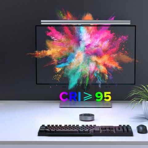 Bezprzewodowa RF 2.4GHz lampka LED oświetlenie na monitor ekran USB-C czarny ELESENSE