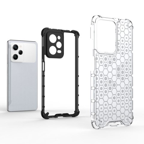 Etui pancerny hybrydowy pokrowiec do Xiaomi Redmi Note 12 Pro / Poco X5 Pro 5G Honeycomb czarny HURTEL