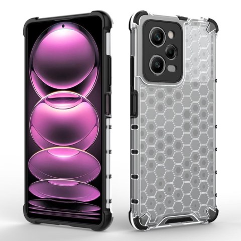 Etui pancerny hybrydowy pokrowiec do Xiaomi Redmi Note 12 Pro / Poco X5 Pro 5G Honeycomb czarny HURTEL