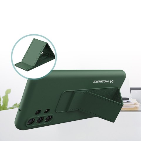 Silikonowe etui z podstawką etui Xiaomi Redmi Note 11 Pro Kickstand Case różowe WOZINSKY