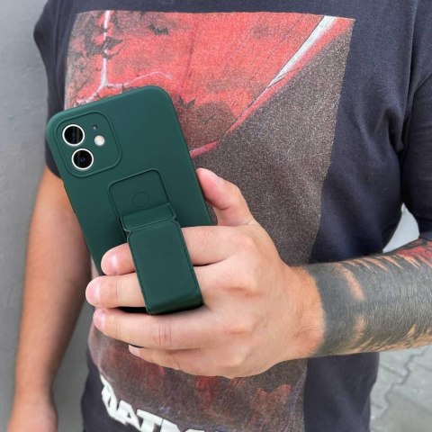 Silikonowe etui z podstawką etui Xiaomi Redmi Note 11 Pro Kickstand Case różowe WOZINSKY