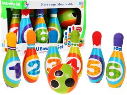 Zestaw piankowych kręgli dla dzieci 3+ Miękkie kręgle z cyframi + Kolorowa piłka