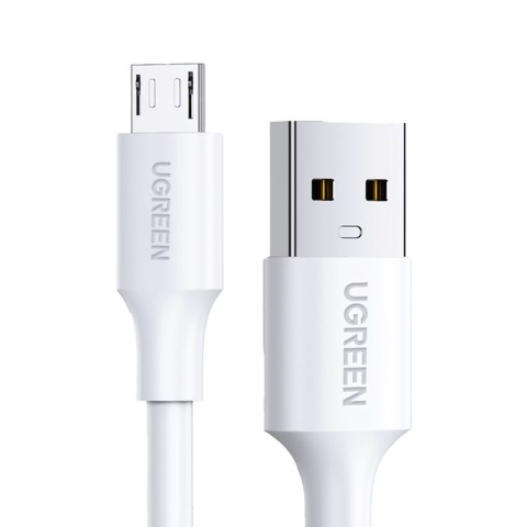 Kabel przewód PVC USB0-A - microUSB 480 Mb/s 1.5m biały UGREEN