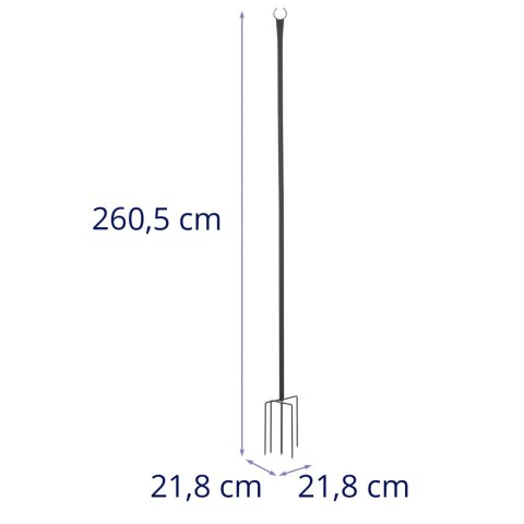 Słup do oświetlenia lamp roślin dekoracji ogrodowych - zestaw 4 szt. UNIPRODO