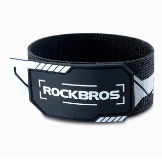 Taśma odblaskowa na rower nogę rękę plecak - czarna ROCKBROS