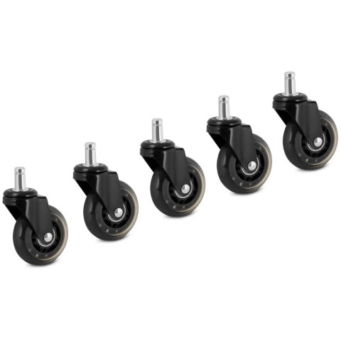 Koła kółka do fotela biurowego gamingowego śr. 63 x 23 mm - zestaw 5 szt. Physa Koła kółka do fotela biurowego gamingowego śr. 63 x 23 mm - zestaw 5 szt. Physa