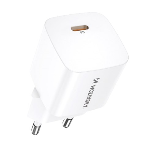 Ładowarka sieciowa 100-240V PD USB-C 20W biała WOZINSKY