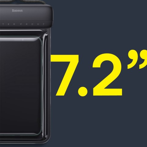Etui wodoodporne na telefon 7.2'' AquaGlide IPX8 z systemem Slide Lock - czarne BASEUS